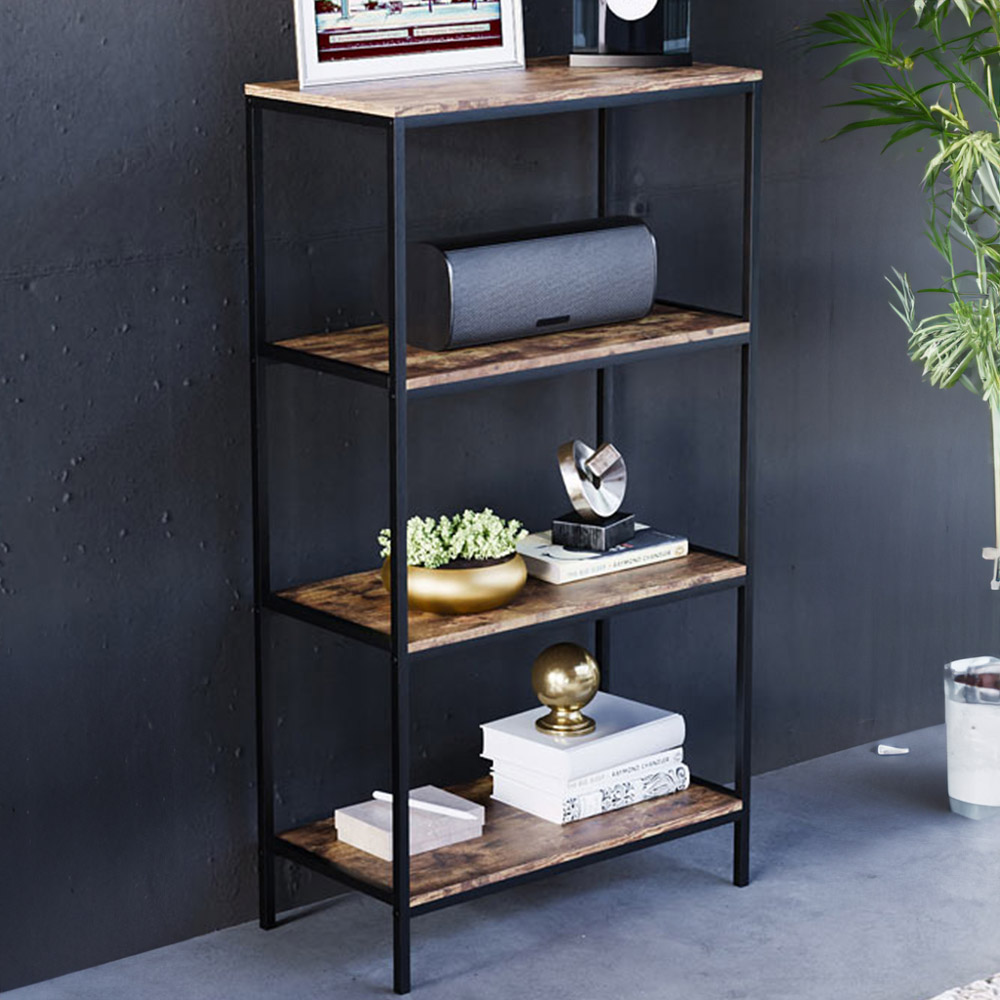 VIDA DESIGNS Brooklyn 4 Shelf Brown Bookcase
