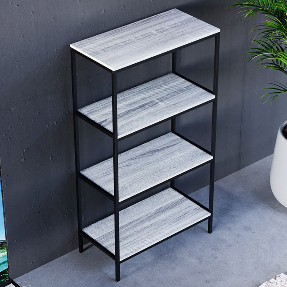 VIDA DESIGNS Brooklyn 4 Shelf Grey Bookcase