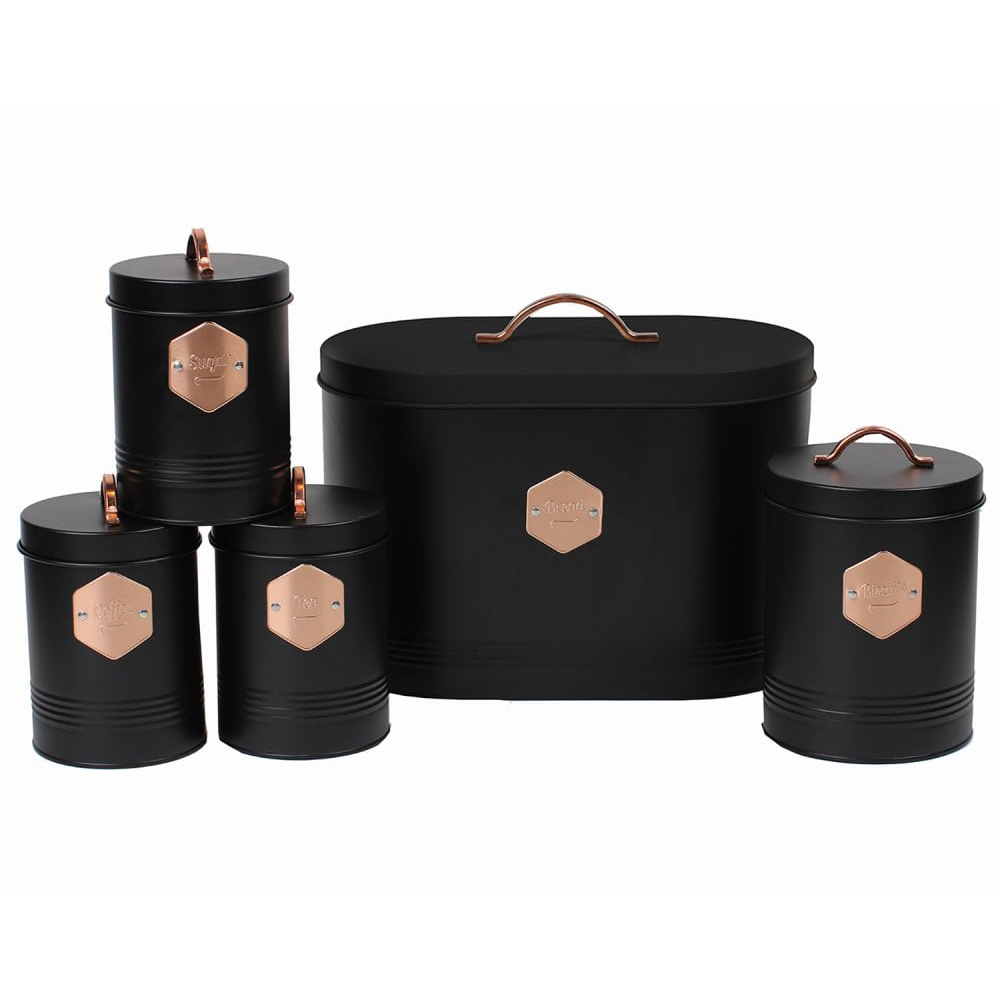 Neo Retro Inspired Sleek Matt & Copper 5 Piece Kit Black