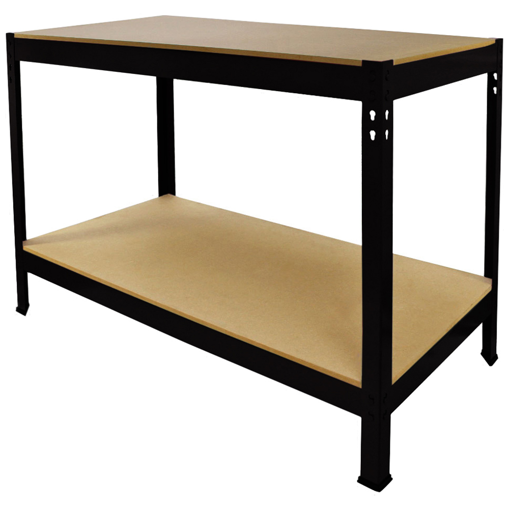 Monster Racking Q-Rax Workbench - Black - 90x120x60cm - Steel/Rubber - 200kg Capacity