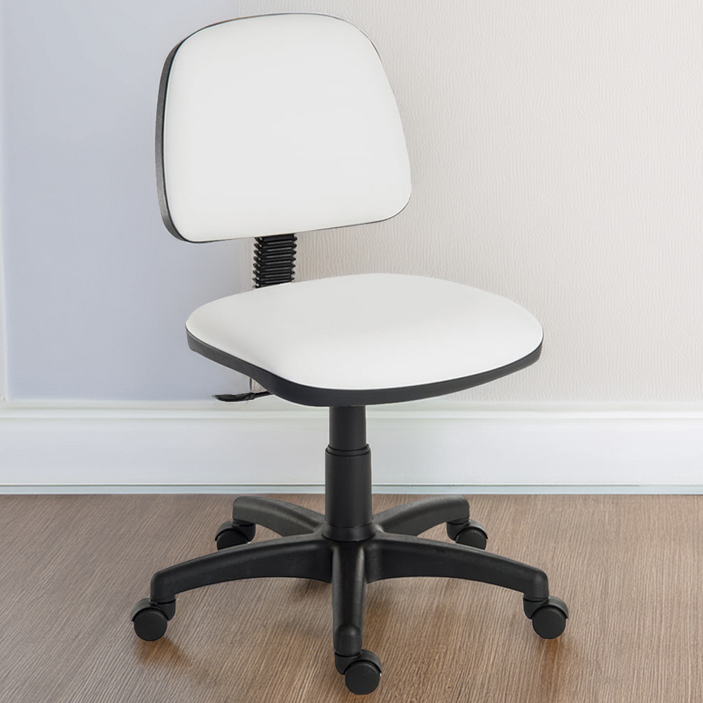 Teknik Office Ergo Blaster Faux Leather Desk Chair White