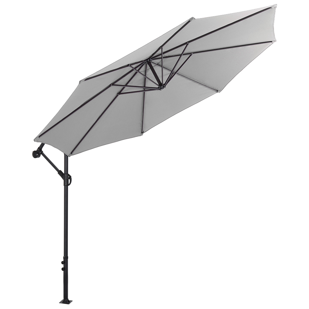 Living and Home Light Grey Garden Cantilever Parasol 3m