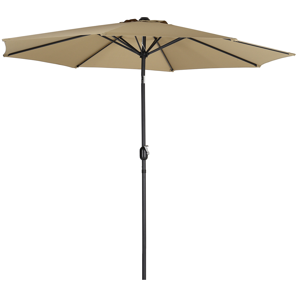 Living and Home Taupe LED Cantilever Parasol 3m