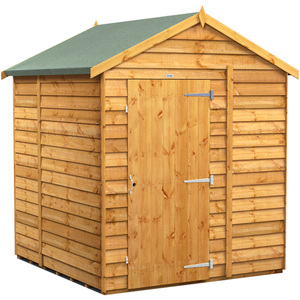 Powersheds Brown Power Sheds X 6Ft Overlap Apex Wooden Shed Size 6