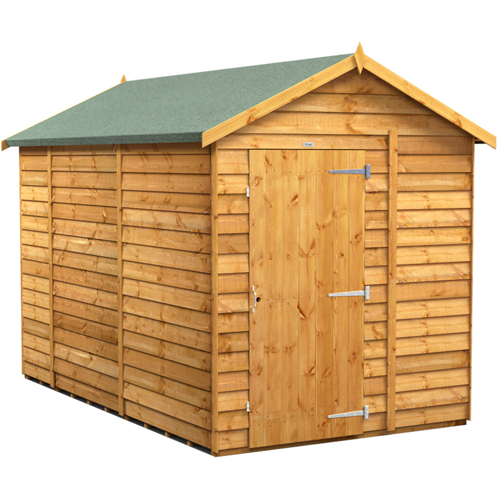 Powersheds Brown Power Sheds X 6Ft Overlap Apex Wooden Shed Size 10