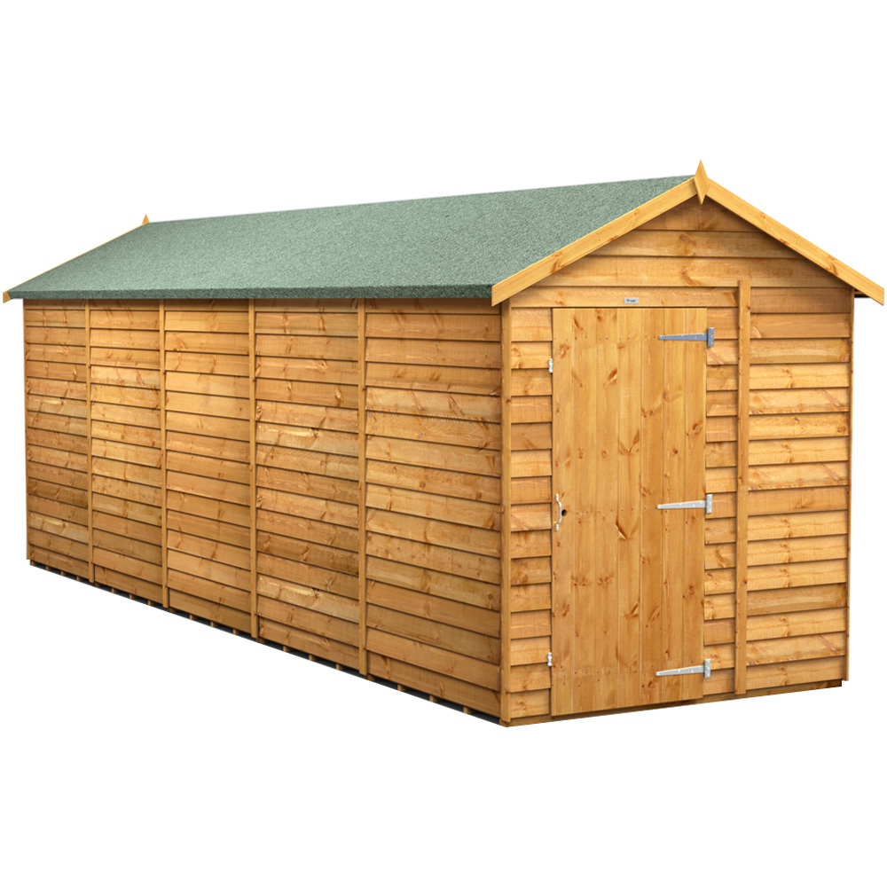 Powersheds Brown Power Sheds X 6Ft Overlap Apex Wooden Shed Size 20