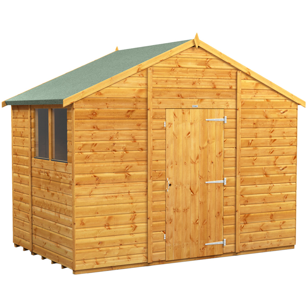 Powersheds Brown Power Sheds X 10Ft Apex Wooden Shed With Window Size 6