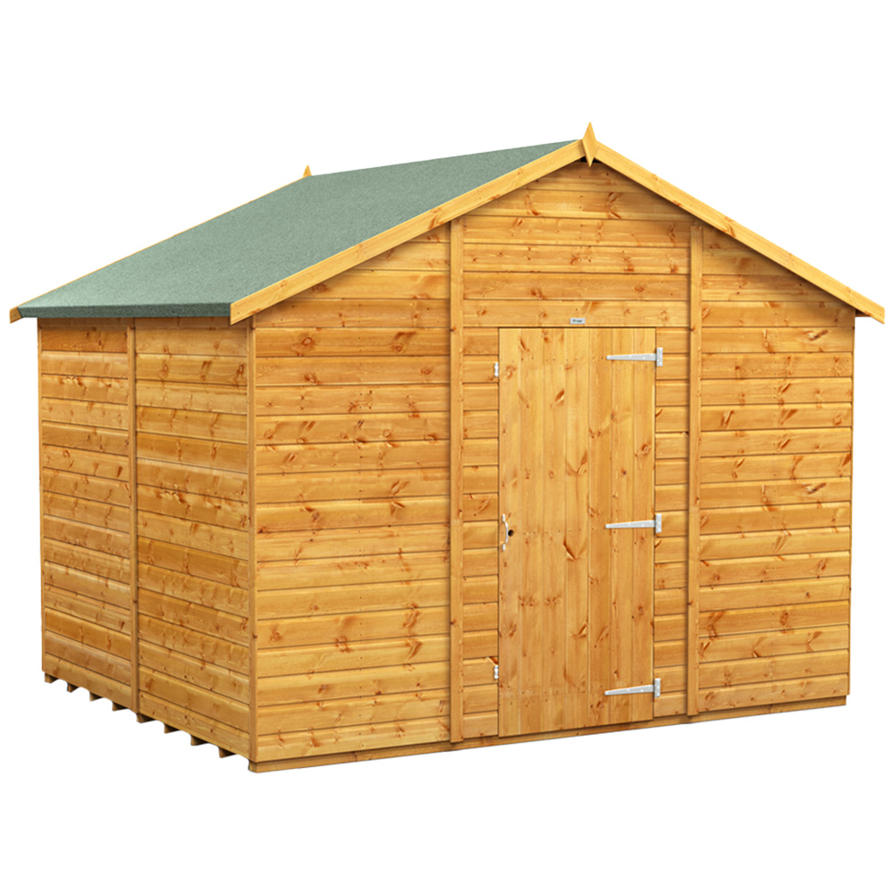 Powersheds Power Sheds Apex Wooden Shed - Brown Size 8 X 10Ft