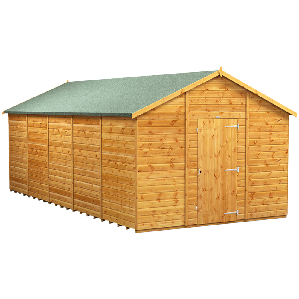 Powersheds Brown Power Sheds X 10Ft Apex Wooden Shed Size 20