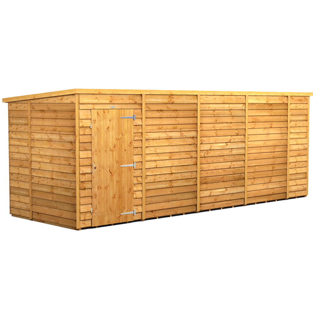 Powersheds Brown Power X 6Ft Overlap Pent Garden Shed Size 18