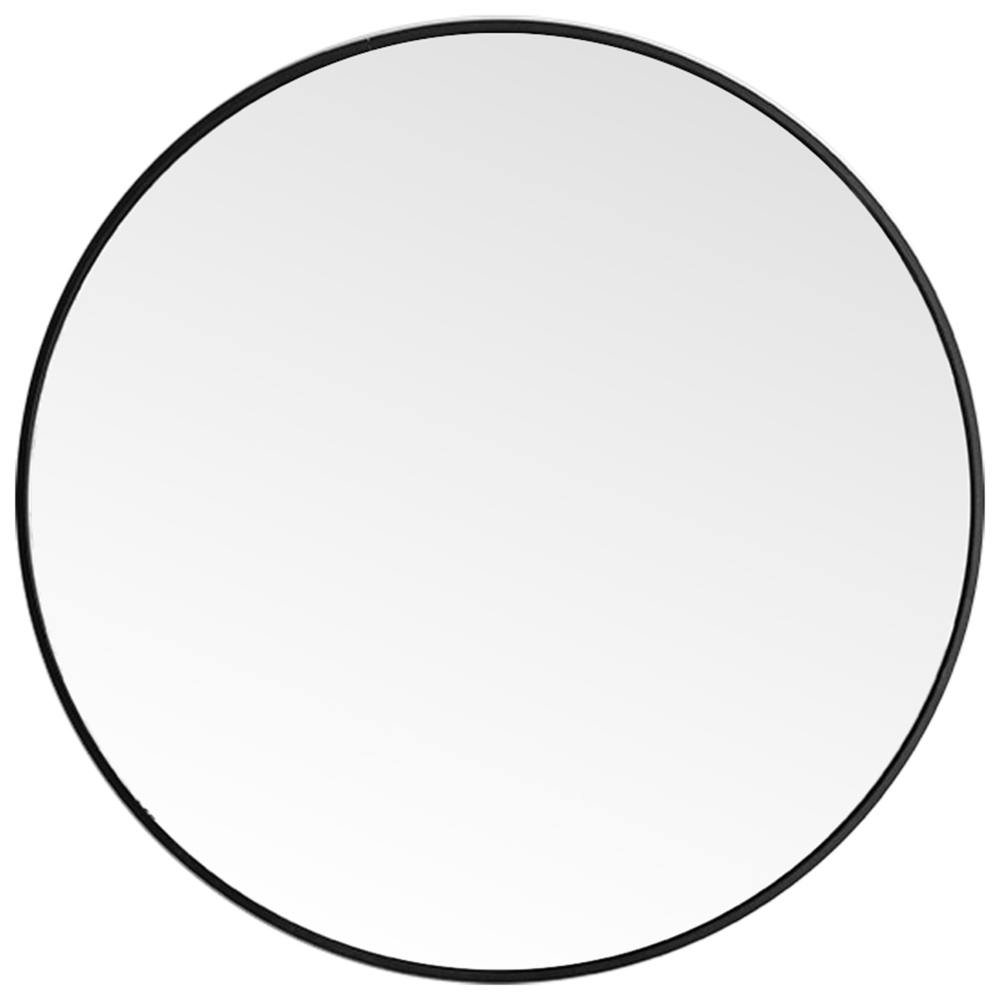 Living and Home Black Frame Nordic Wall Mounted Bathroom Mirror 80cm