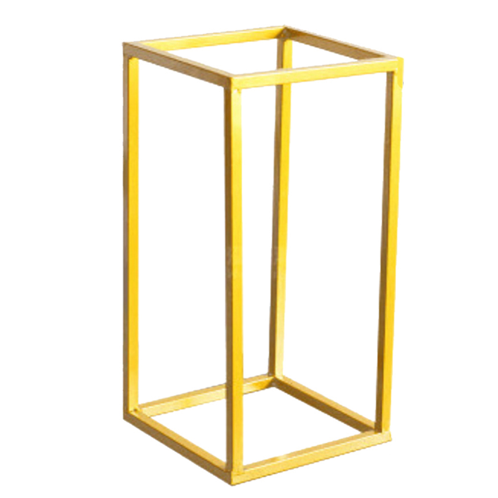 Living and Home Gold Rectangular Flower Stand Pedestal