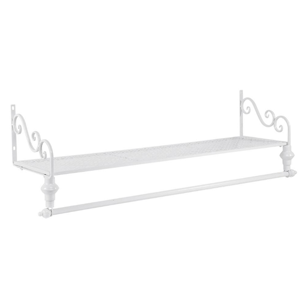 Living and Home Wall Mounted White Garment Hanging Rail 60cm