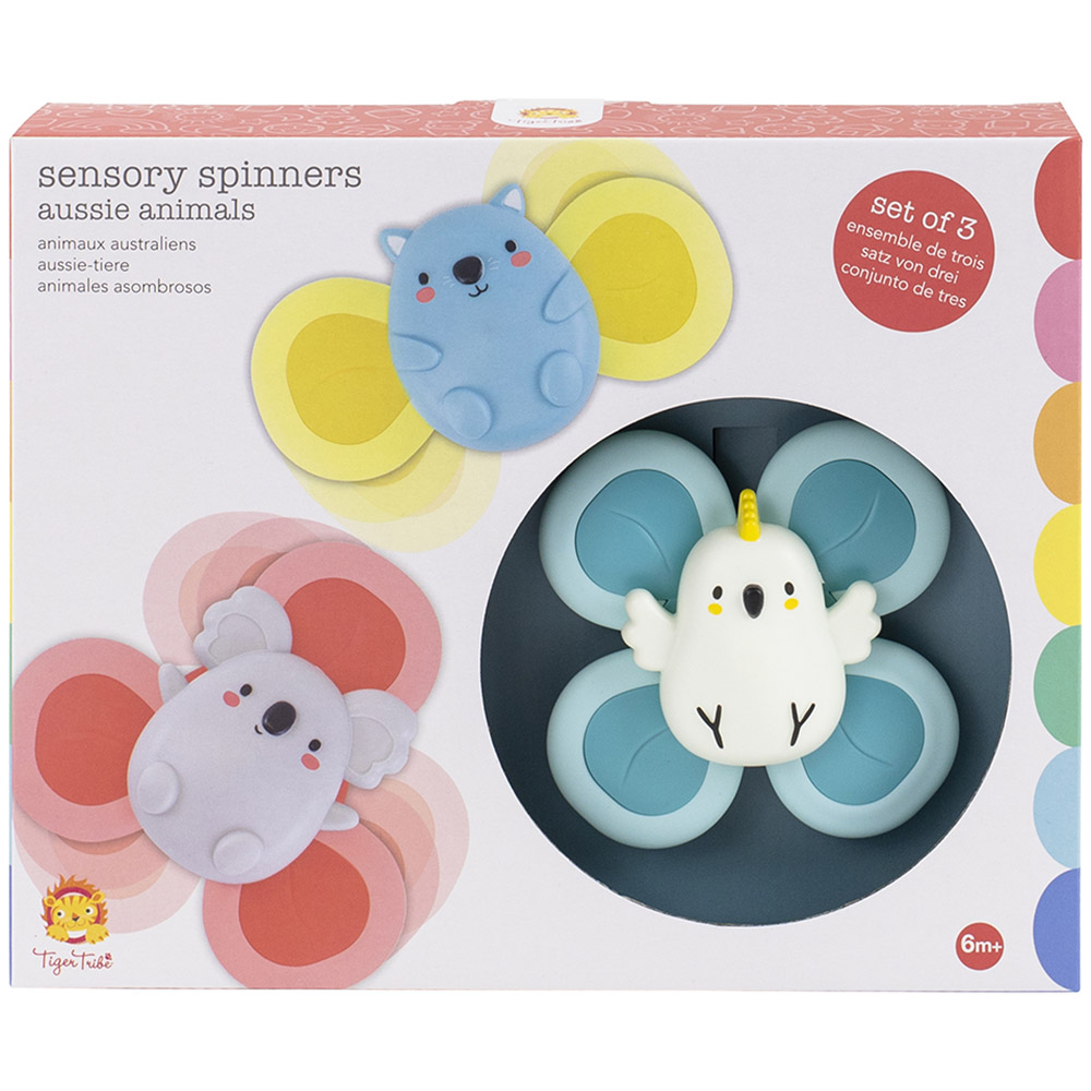 Bigjigs Toys Sensory Spinners - Tiger Tribe Animals - Infant