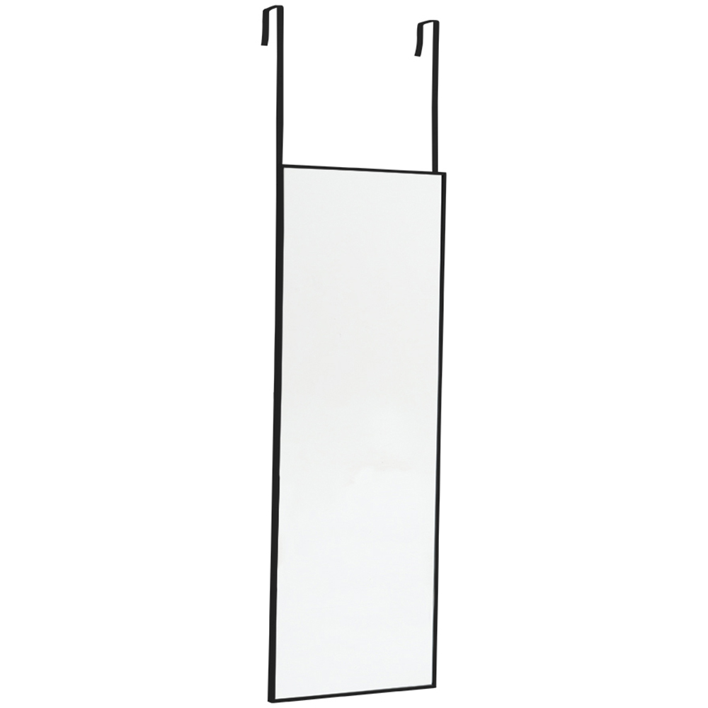 Living and Home Black Frame Over Door Full Length Mirror 28 x 78cm