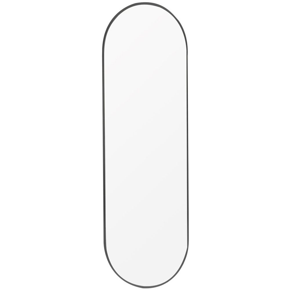 Living and Home Black Oval Frame Full Length Wall Mirror 40 x 150cm