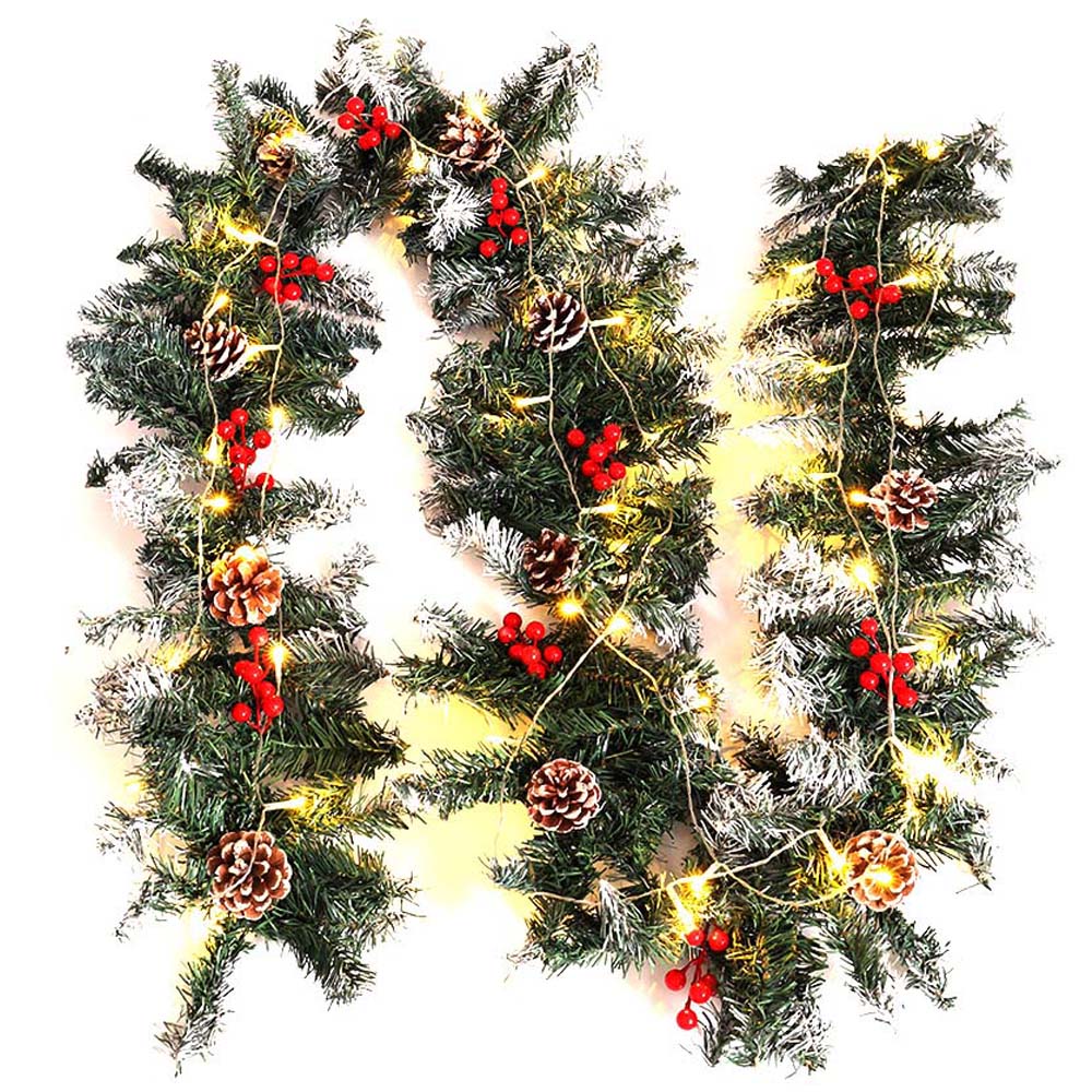 Living and Home Warm White LED Christmas Garland 270cm
