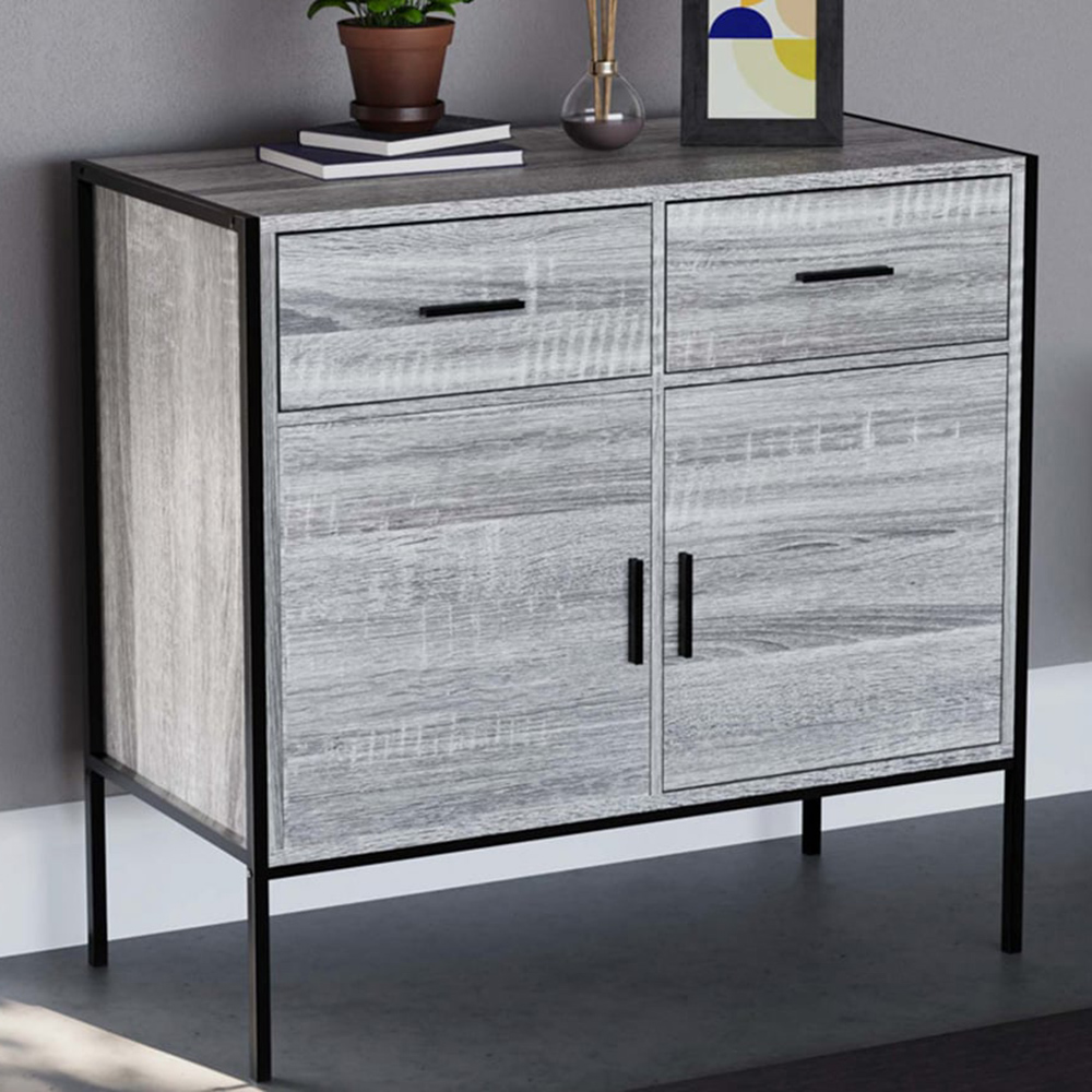 VIDA DESIGNS Brooklyn 2 Door 2 Drawer Grey Sideboard