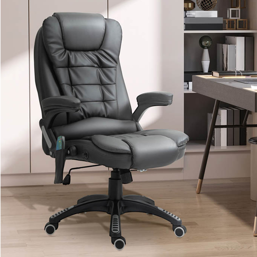 Portland Black Faux Leather Swivel Executive Office Chair