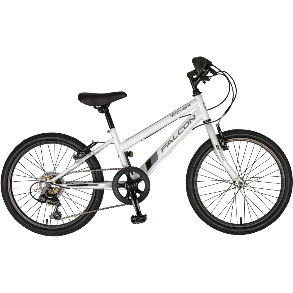Falcon Starlight 20 inch White Junior Bike - 6 Speed Shimano Gears - Front Suspension - V-Brakes