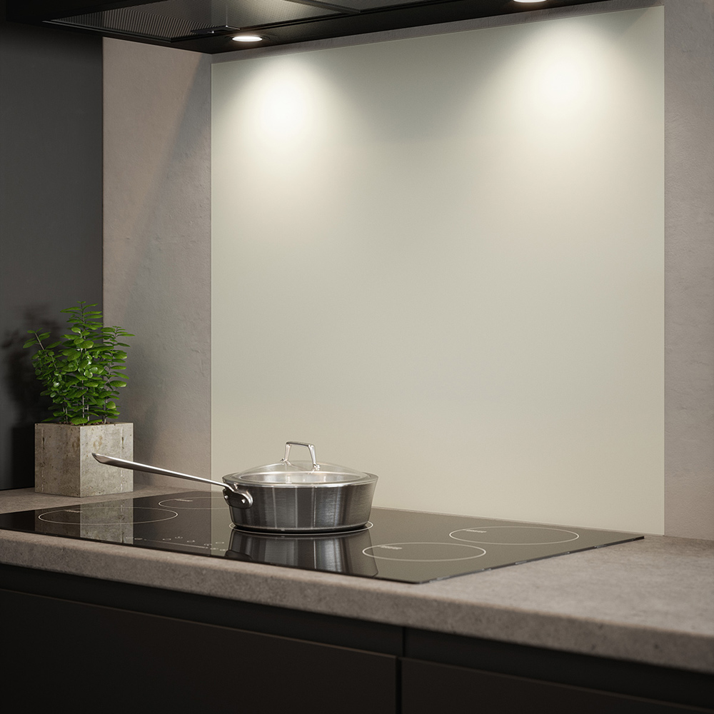 Splashback Matt White Kitchen Glass Splashback - 75 x 90cm - 0.6cm Thick