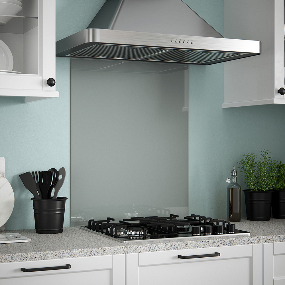 Splashback Glass Kitchen Splashback - Slate Grey - 75 x 60cm - 0.6cm Thick