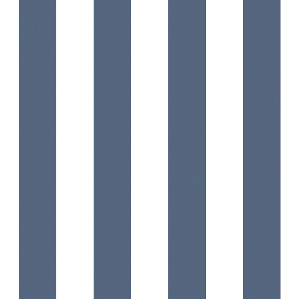 Galerie Deauville 2 Large Striped Navy Blue and White Wallpaper