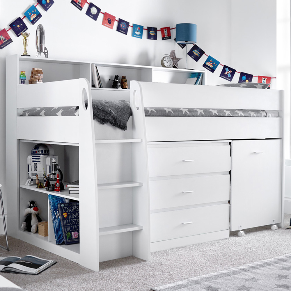 Bedmaster Ersa Mid Sleeper Bed - White - Extra Small