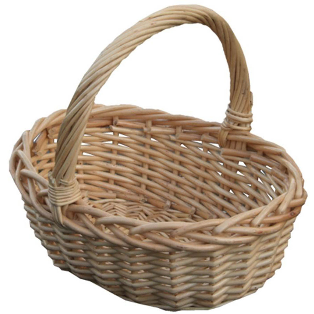 Red Hamper Childs Oval Shopping Basket - Wicker - Brown - H18 x W10 x L24cm