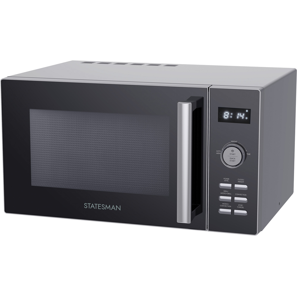 Statesman Silver 25L Digital Combination Microwave 900W - Grill & Convection Oven Functions
