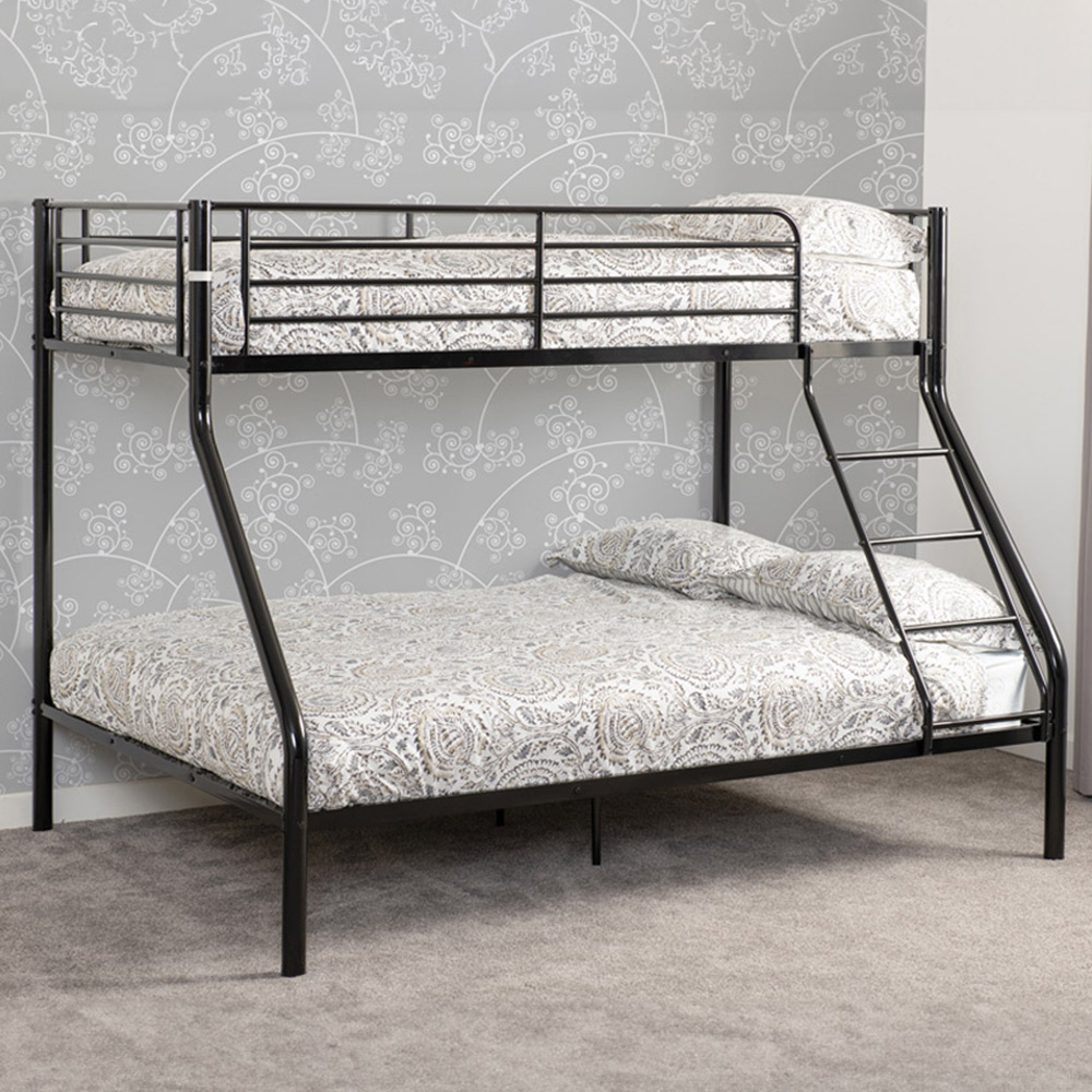 Seconique Tandi Triple Sleeper Bunk Bed - Black - Metal Frame - Double/Single