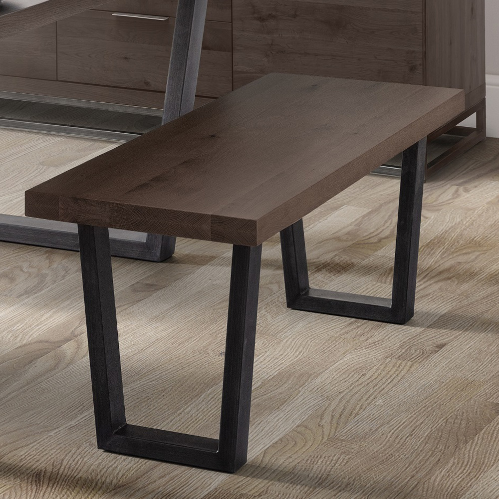 Julian Bowen Multi Brooklyn Seater Dark Oak Dining Bench Size 2