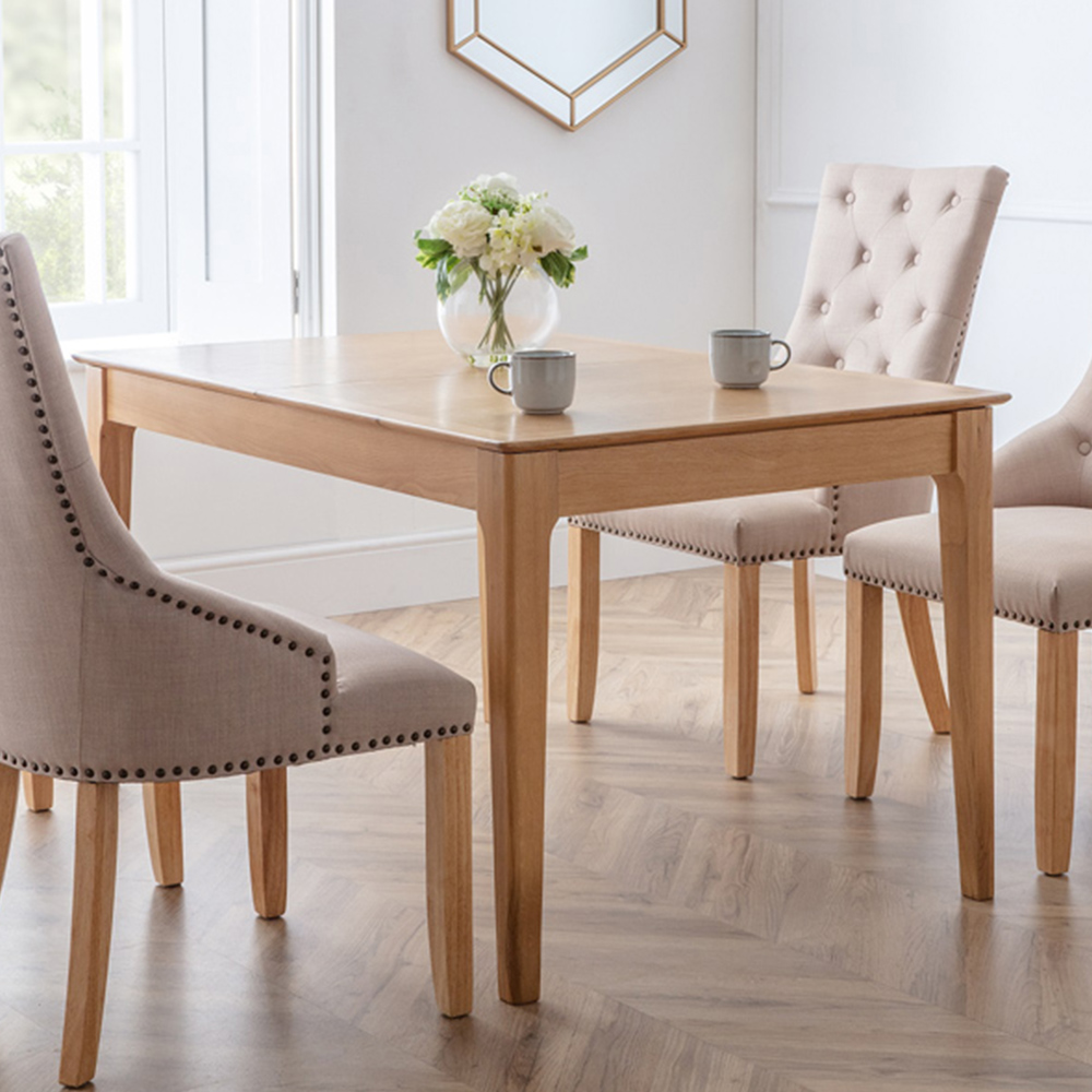 Julian Bowen Cotswold 6 Seater Extending Dining Table - Natural Oak Wood