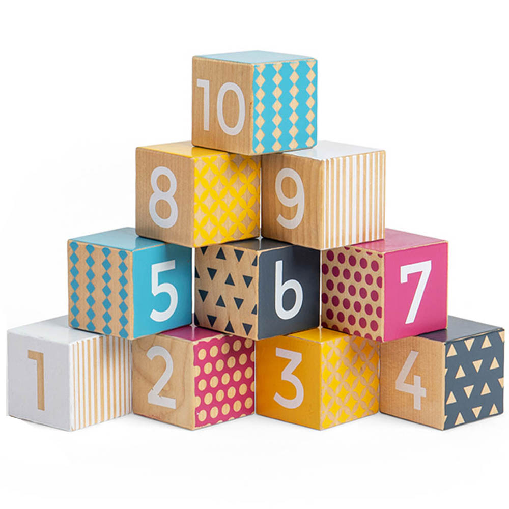 Bigjigs Toys Wooden Number Blocks - Early Learning Toys