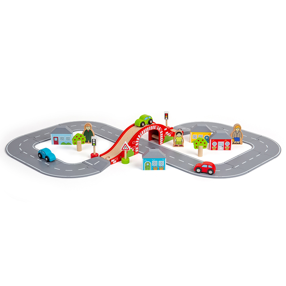 Bigjigs Toys Figure of 8 Roadway Wooden Toy