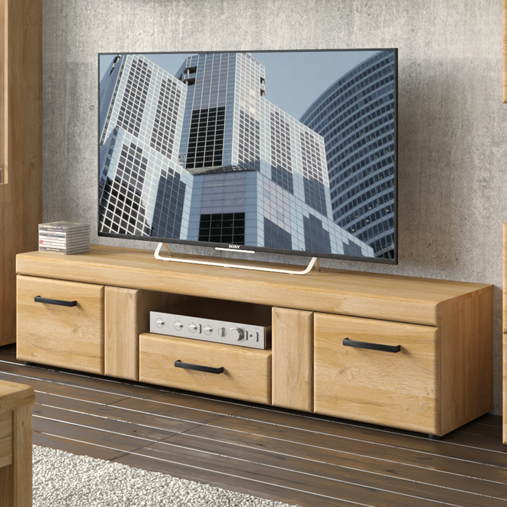 Furniture To Go Brown Florence Cortina Door Single Drawer Grandson Oak Wide Tv Unit Size 2