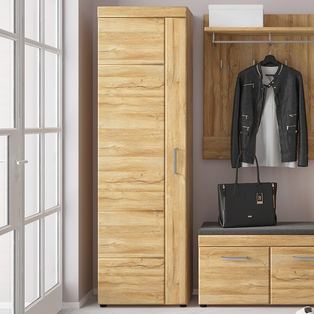 Furniture To Go Florence Cortina Grandson Oak Left Hand Tall Cupboard - Brown