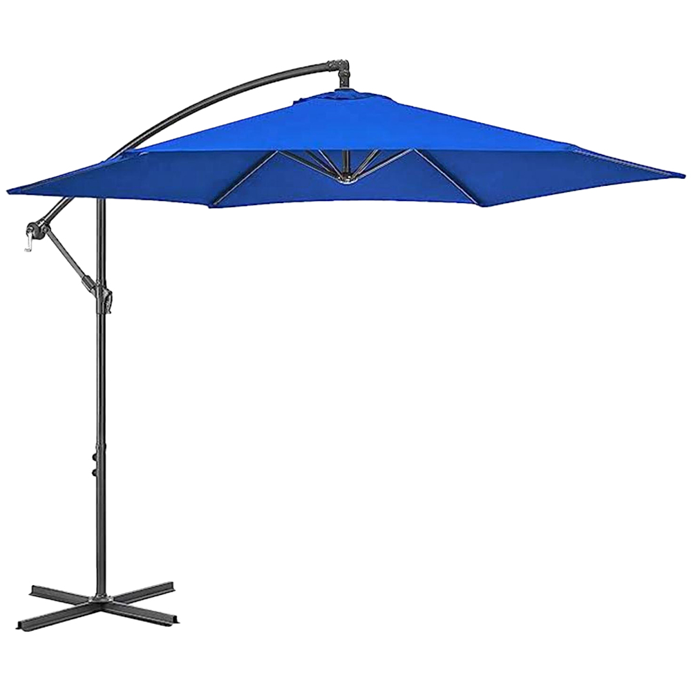 Samuel Alexander Blue Cantilever Parasol with Crank Handle 3m