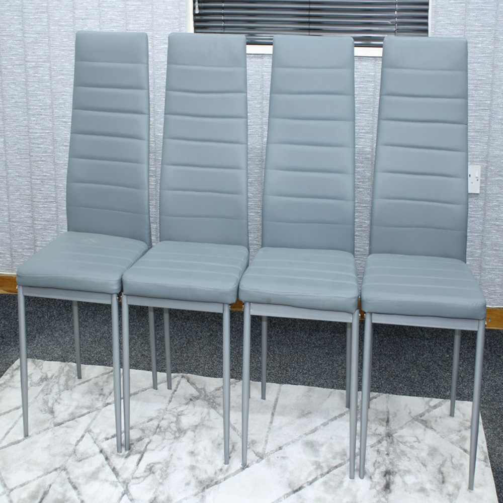 Kosy Koala Set of 4 Grey Faux Leather Dining Chair