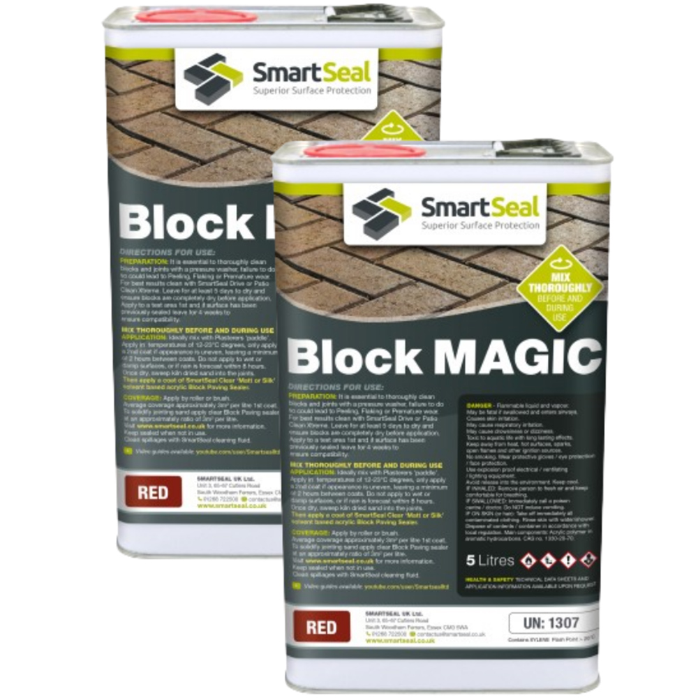 Smartseal Red Block Magic Block Paving Paint And Sealer 2 Pack 5L