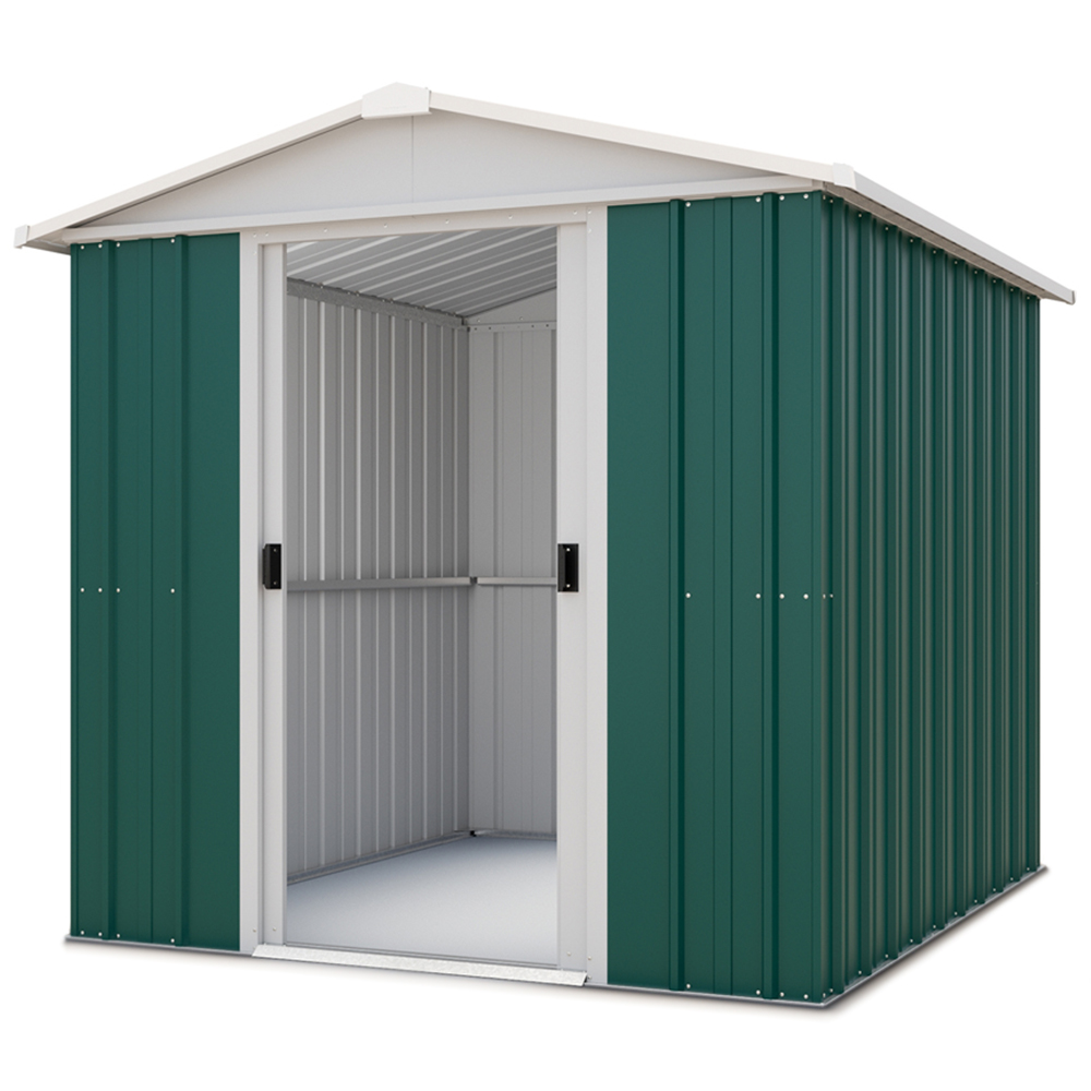 Yardmaster 6'8 x 6'6ft Emerald Green Apex Metal Storage Shed