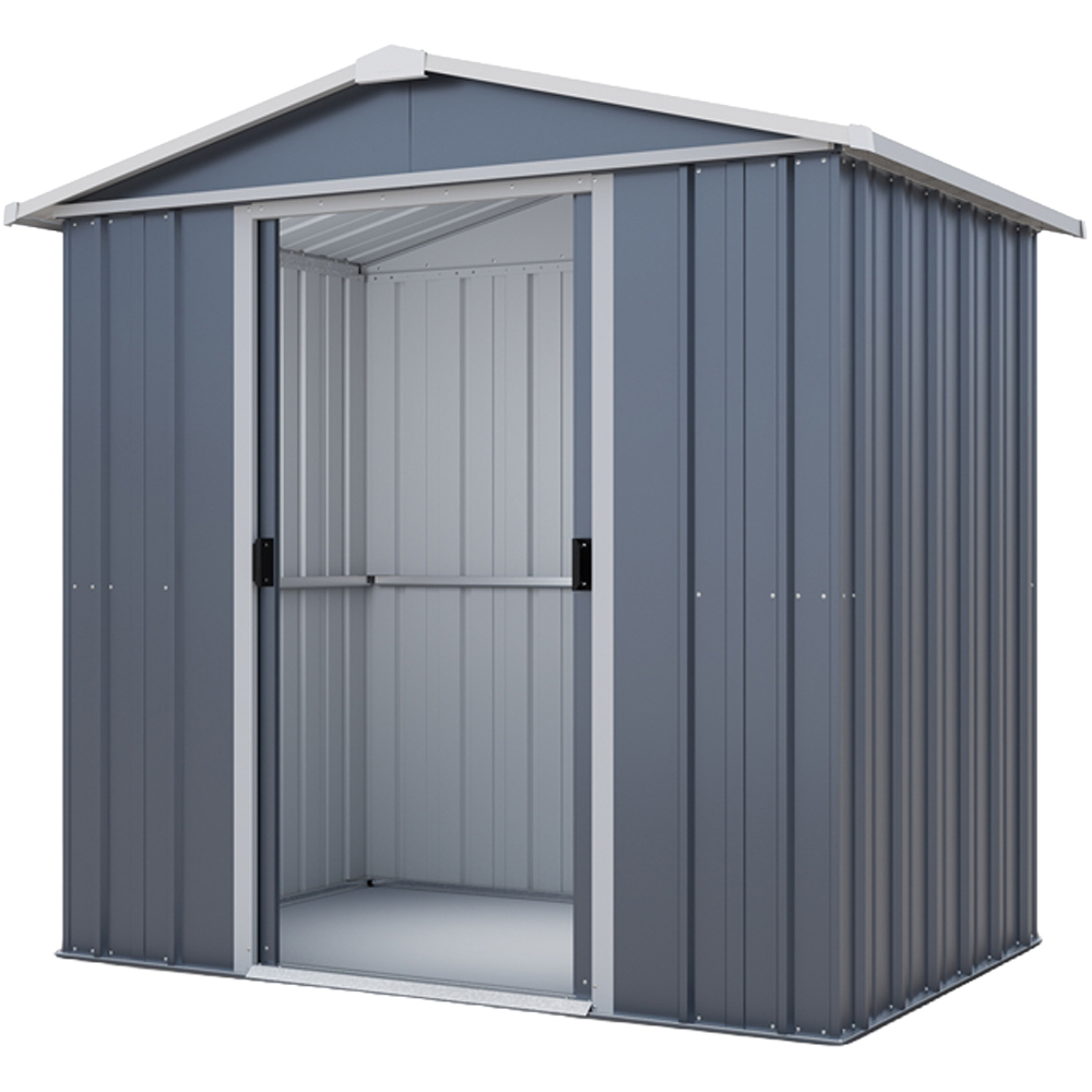 Yardmaster 6'8 x 4'6ft Castleton Anthracite Apex Metal Storage Shed