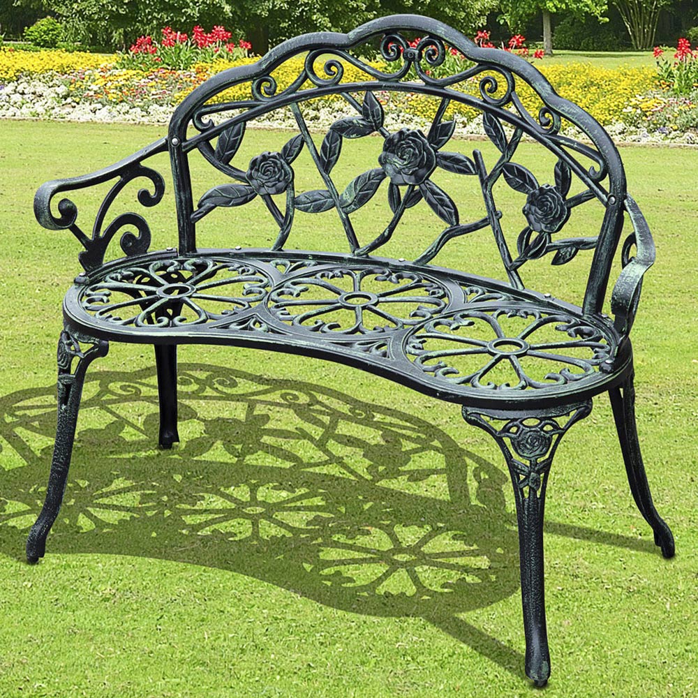 Outsunny 2 Seater Green Garden Bench