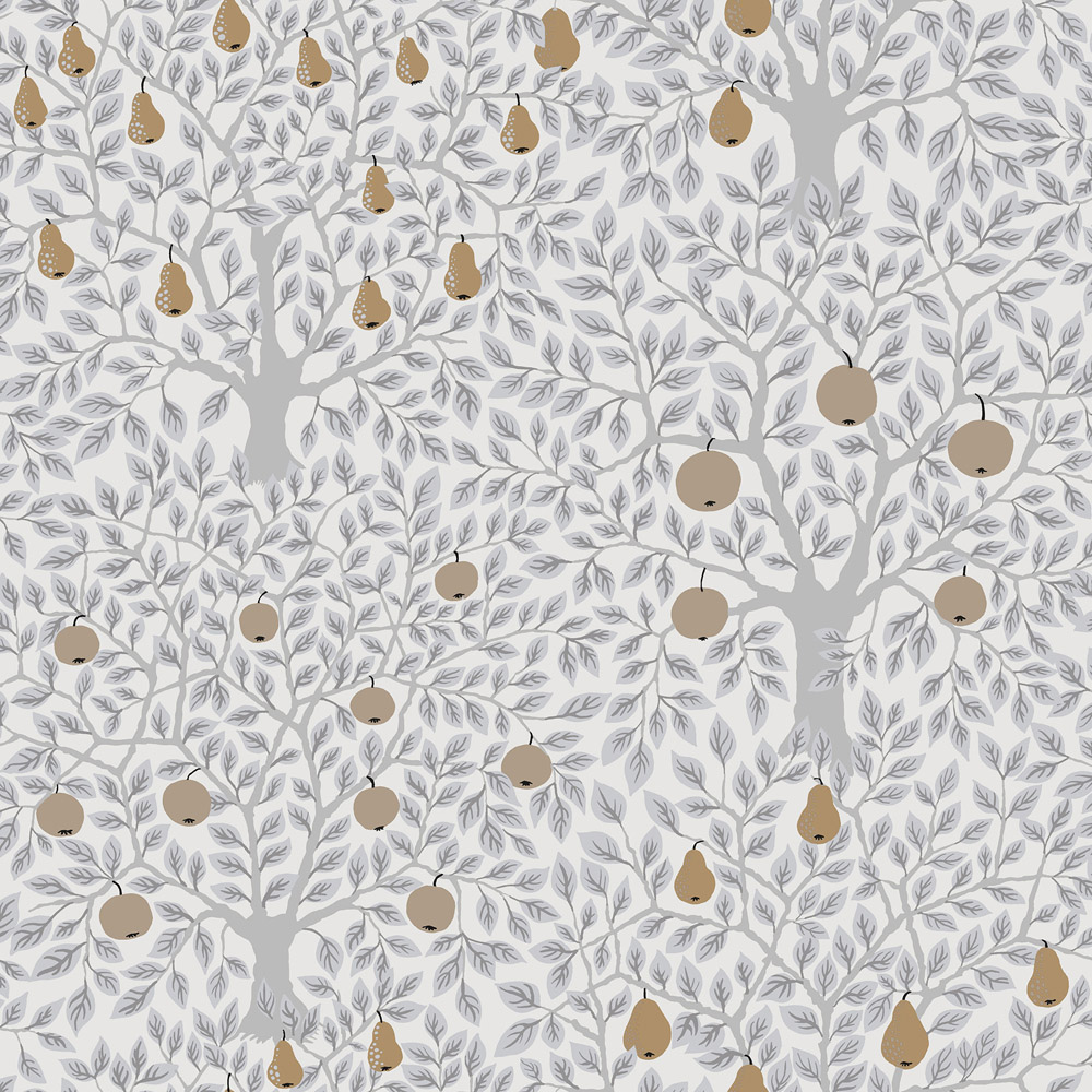 Galerie Apelviken 2 Grey and Gold Wallpaper - 10m Roll - Washable - Paste-the-Wall