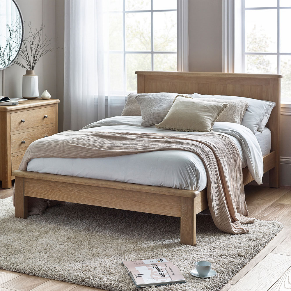 Julian Bowen Memphis Double Limed Oak Bed Frame - 150cm King Size