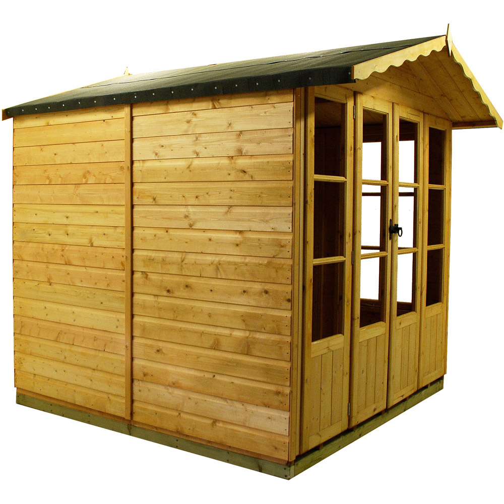 Shire Garden Buildings Brown Shire X 7Ft Kensington Summerhouse Size 7