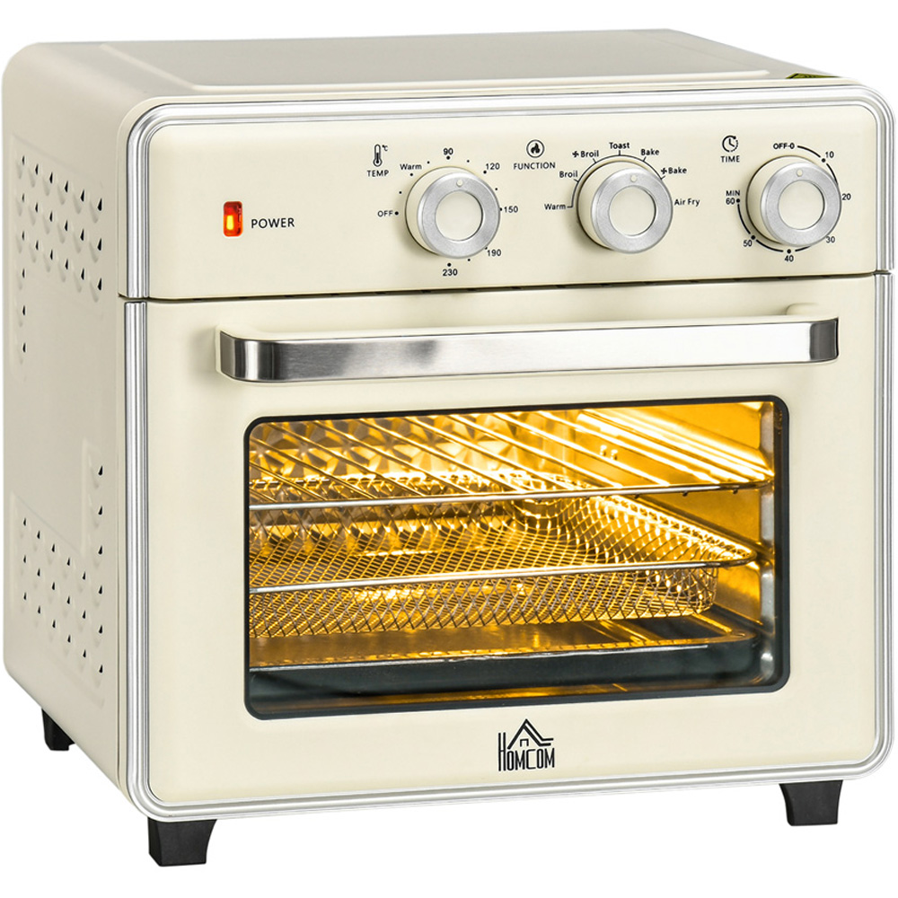 HOMCOM 800-152V70CW Cream White 20L 7 in 1 Toaster Oven