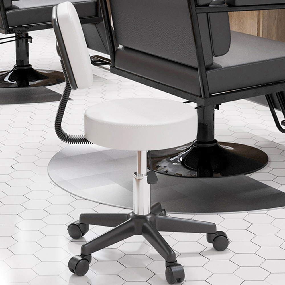 Portland White PU Leather Height Adjustable Swivel Chair