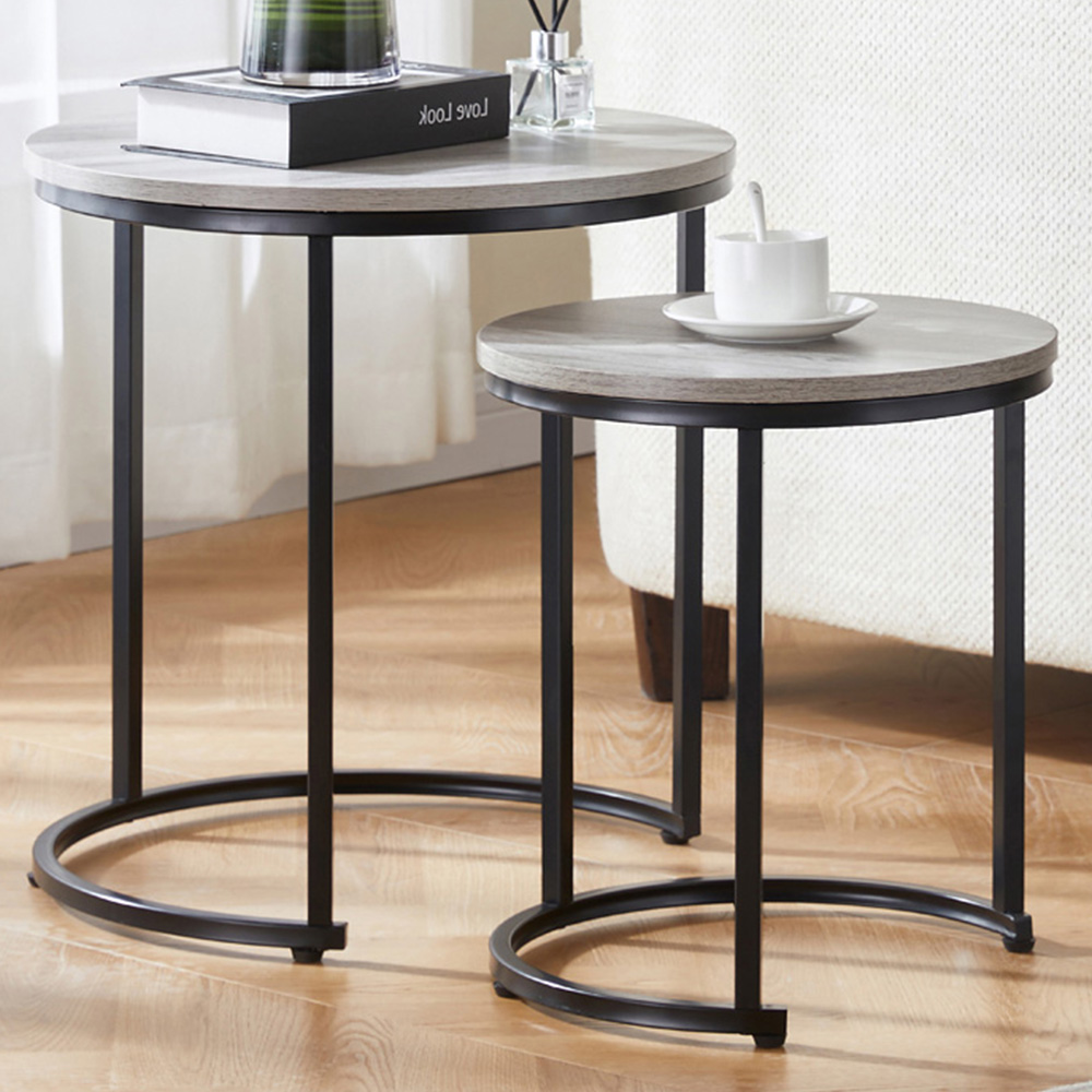 VIDA DESIGNS Brooklyn Grey Nest of Tables Set of 2