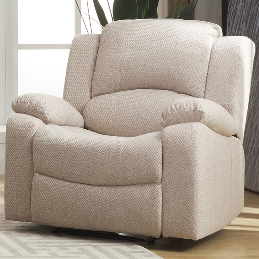 Artemis Home Cream Marldon Single Seater Beige Manual Recliner Sofa